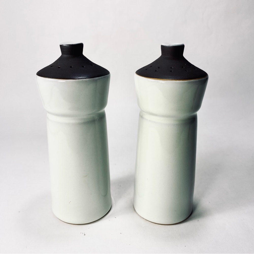 Denby Summit Celadon Salt Pepper Shakers MCM Mid Century Modern (No Stoppers)